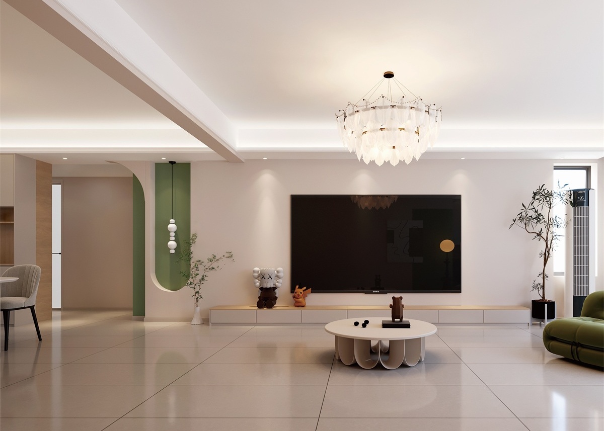 中海河山郡 | 133㎡輕法式浪漫，『奶油白+薄荷綠』美的剛剛好！